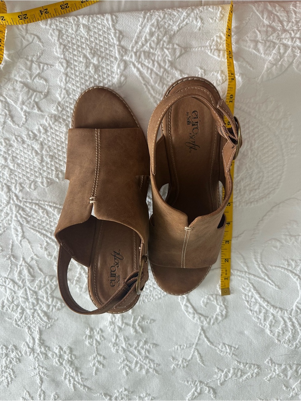 Euro Soft by Sofft Women’s Brown Open-Toe Slingback Sandals